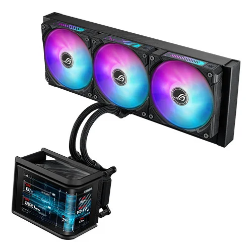Asus ROG Ryuo IV SLC 360mm ARGB CPU Liquid Cooler with Curved Display